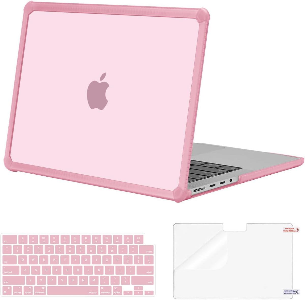 MOSISO Compatible with MacBook Pro 14 inch Case 2021-2026 M5-M1, 3 in 1 Kit Anti-Crack, Shockproof, Scratch-Resistant Slim Hard Shell with TPU Bumper