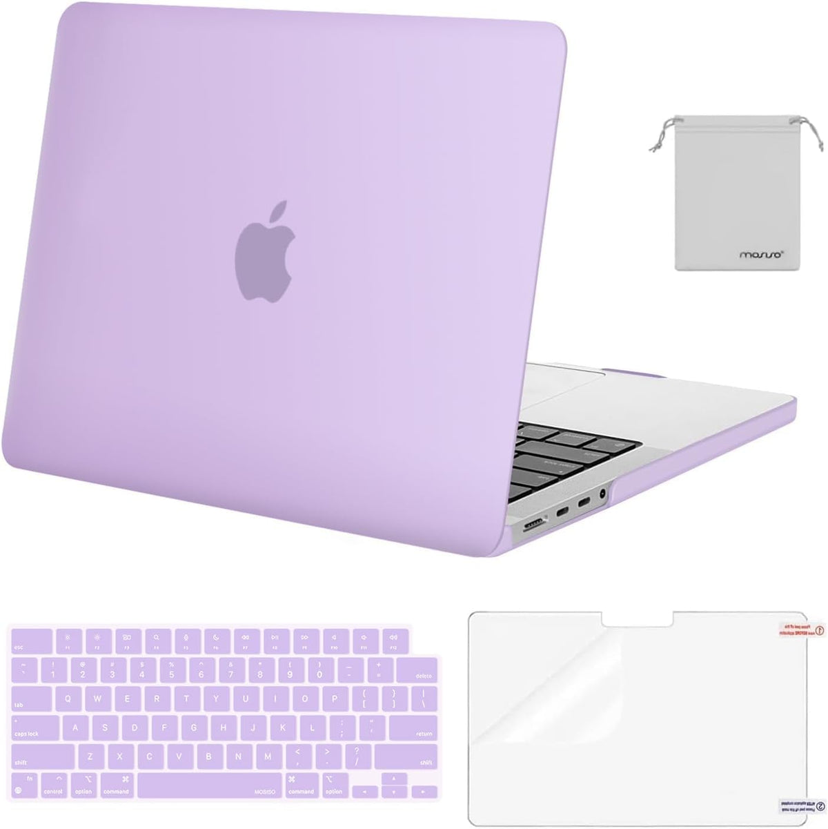 MOSISO Compatible with MacBook Pro 14 inch Case M5-M1 2026-2021 A3427 A3426 A3434 A3112 A3185 A3401 A2918 A2992 A2779 A2442,Hard Case&Keyboard Skin&ScreenFilm&Pouch