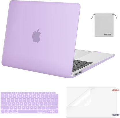 MOSISO Compatible with MacBook Air 13 inch Case M1 2018-2021 A2337 A2179 A1932, Protective Hard Shell & Keyboard Cover & Screen Film & Pouch