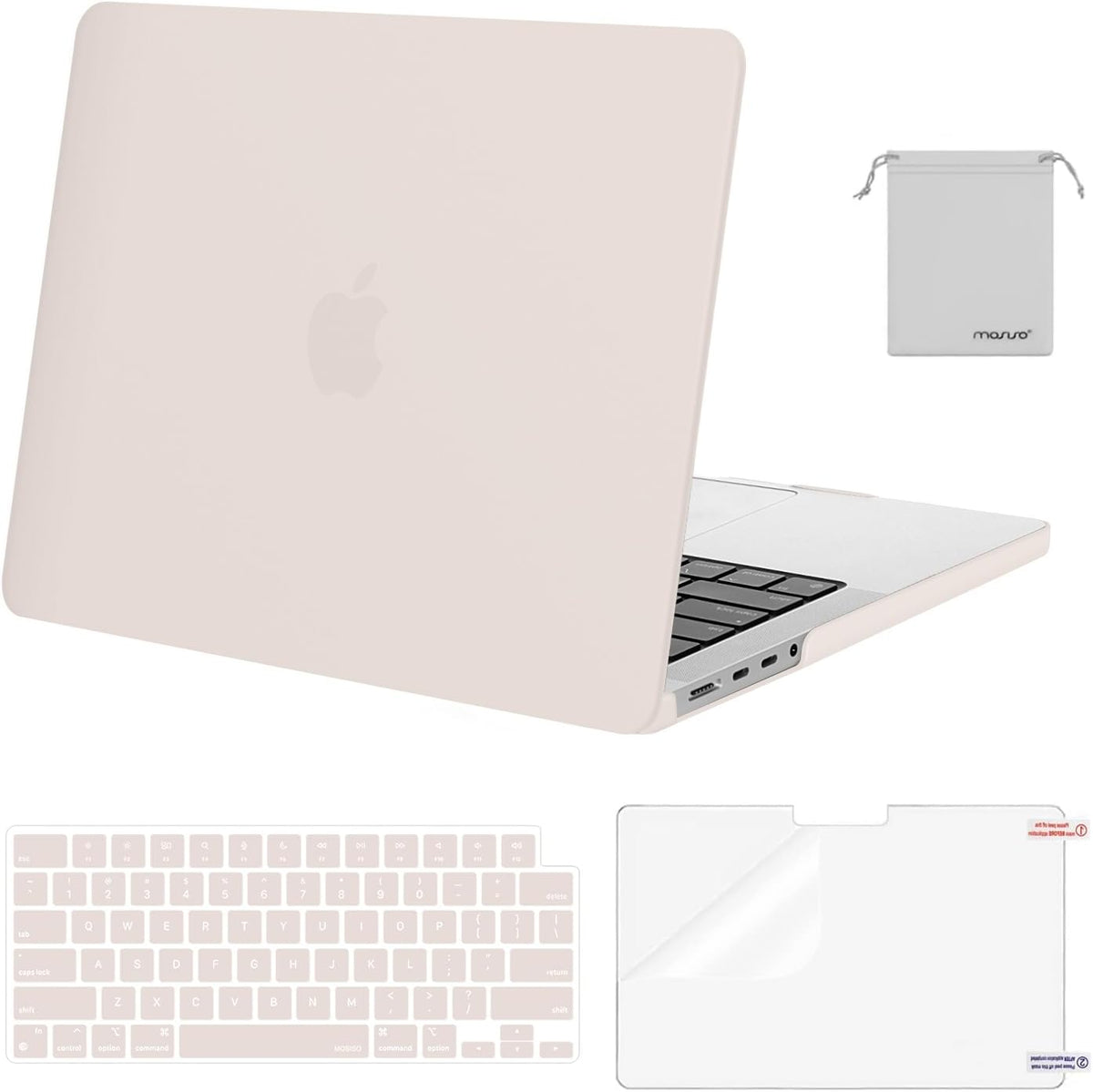 MOSISO Compatible with MacBook Pro 14 inch Case M5-M1 2026-2021 A3427 A3426 A3434 A3112 A3185 A3401 A2918 A2992 A2779 A2442,Hard Case&Keyboard Skin&ScreenFilm&Pouch