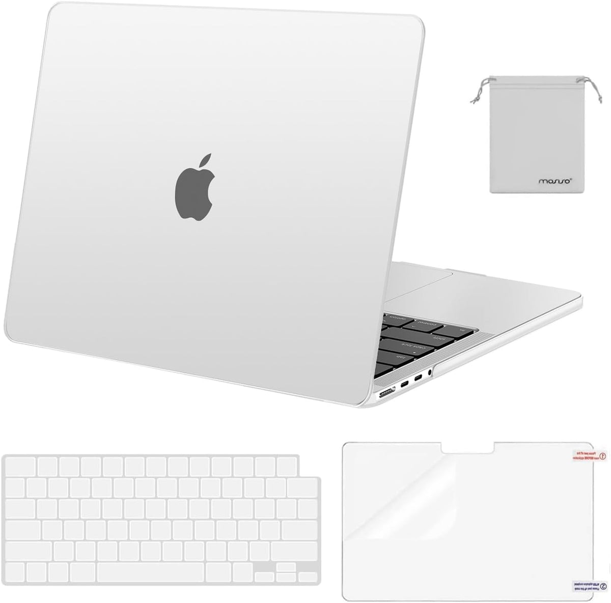 MOSISO Compatible with MacBook Pro 14 inch Case M5-M1 2026-2021 A3427 A3426 A3434 A3112 A3185 A3401 A2918 A2992 A2779 A2442,Hard Case&Keyboard Skin&ScreenFilm&Pouch