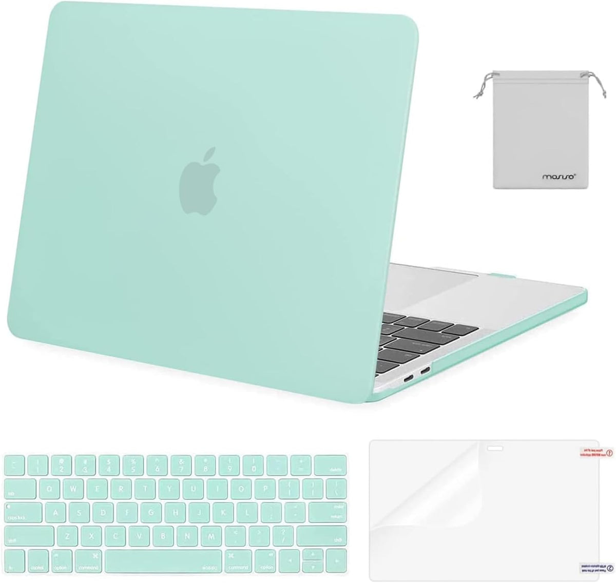 MOSISO Compatible with MacBook Pro 13 inch Case M2/M1 2016-2026 A2338 A2251 A2289 A2159 A1989 A1708 A1706,Plastic Hard Shell&Keyboard Cover&Screen Film&Storage Bag