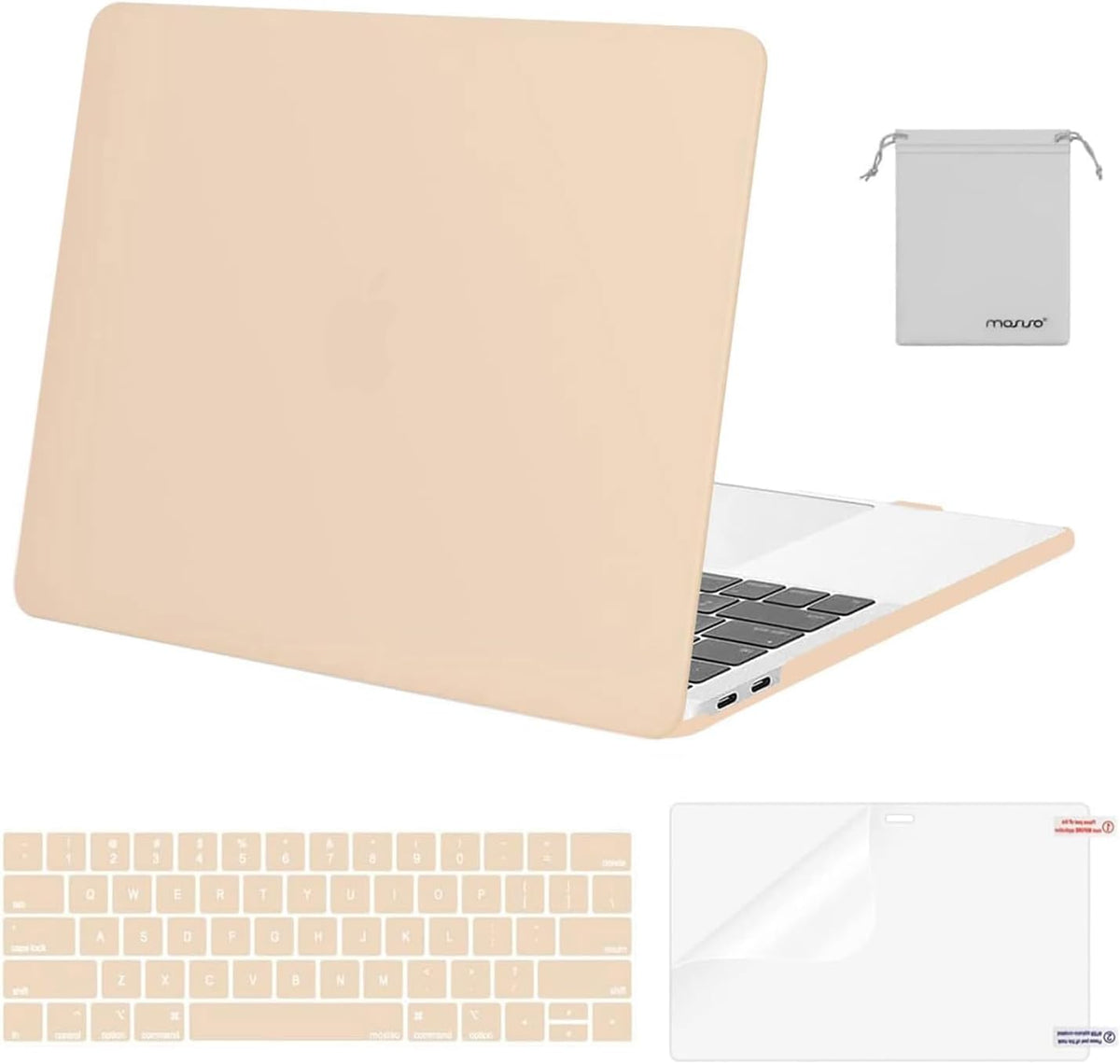 MOSISO Compatible with MacBook Pro 13 inch Case M2/M1 2016-2026 A2338 A2251 A2289 A2159 A1989 A1708 A1706,Plastic Hard Shell&Keyboard Cover&Screen Film&Storage Bag