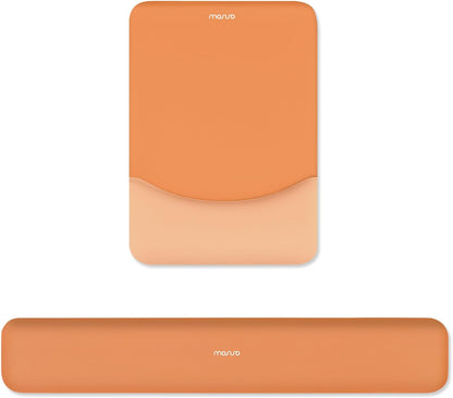 MOSISO Ergonomic Keyboard & Mouse Wrist Rest Set — Memory Foam Cushion with Non-Slip Base for Office, Gaming & Typing Pain Relief
