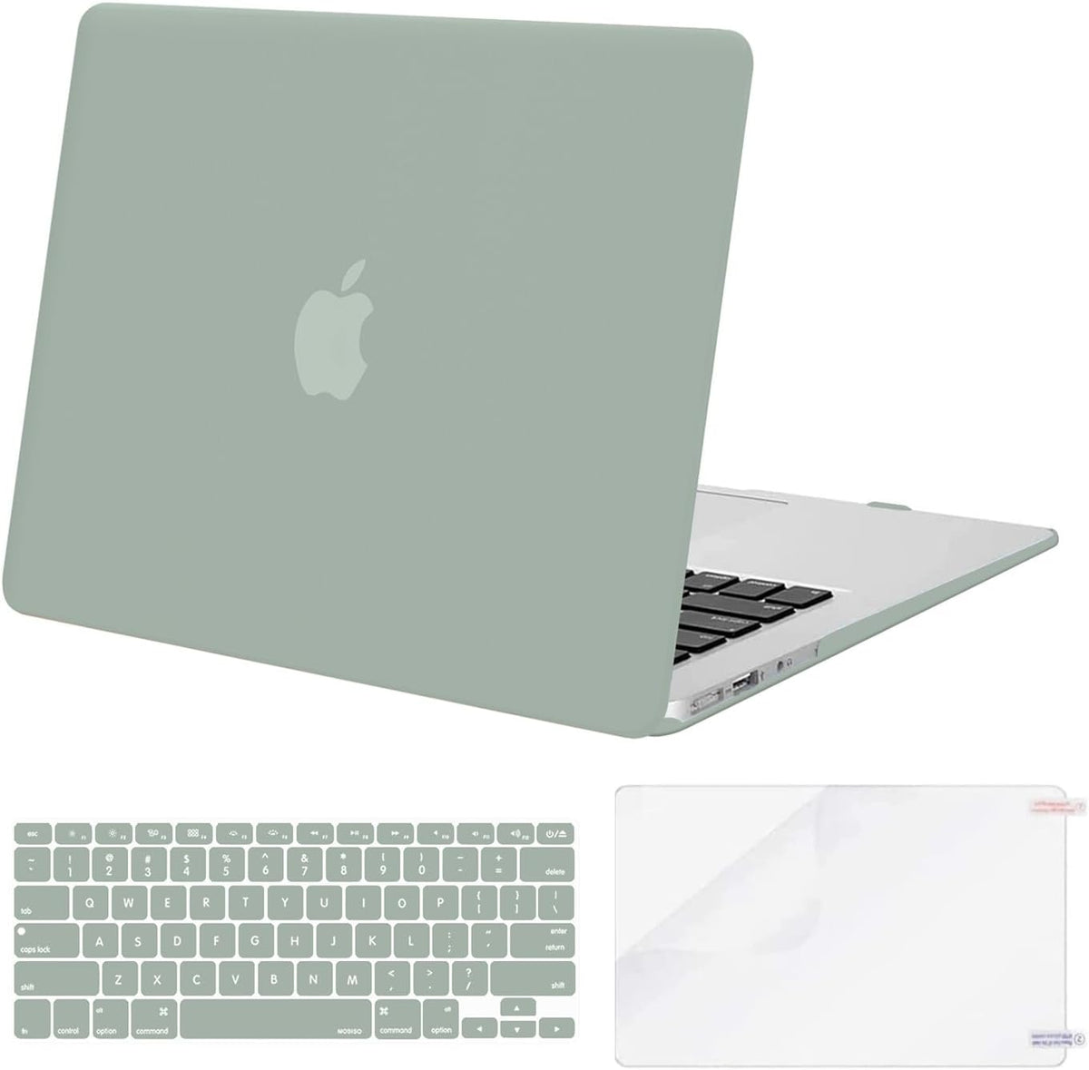 MOSISO Compatible with MacBook Air 13 inch Case (Models: A1369 & A1466, Older Version 2010-2017 Release), Protective Plastic Hard Shell Case & Keyboard Cover & Screen Protector, Black mysite