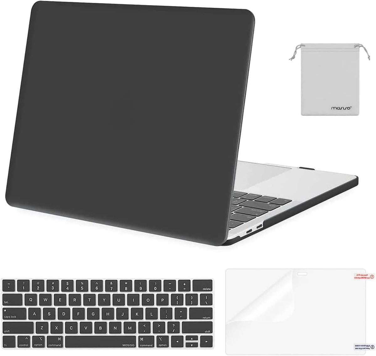 MOSISO Compatible with MacBook Pro 13 inch Case M2/M1 2016-2026 A2338 A2251 A2289 A2159 A1989 A1708 A1706,Plastic Hard Shell&Keyboard Cover&Screen Film&Storage Bag