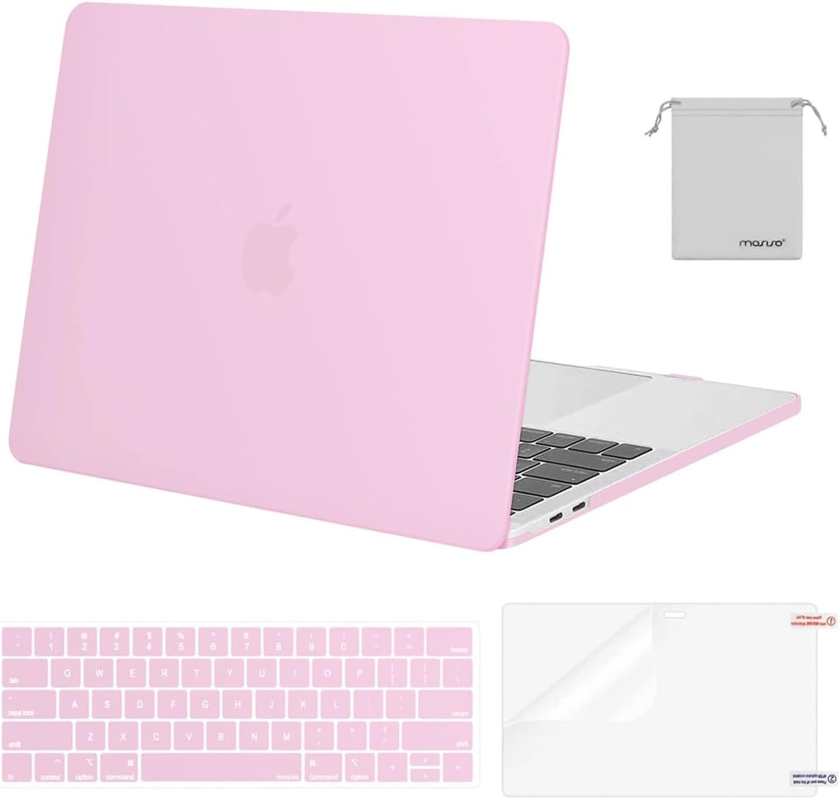 MOSISO Compatible with MacBook Pro 13 inch Case M2/M1 2016-2026 A2338 A2251 A2289 A2159 A1989 A1708 A1706,Plastic Hard Shell&Keyboard Cover&Screen Film&Storage Bag