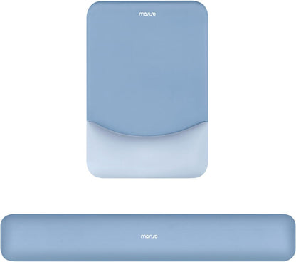 MOSISO Ergonomic Keyboard & Mouse Wrist Rest Set — Memory Foam Cushion with Non-Slip Base for Office, Gaming & Typing Pain Relief
