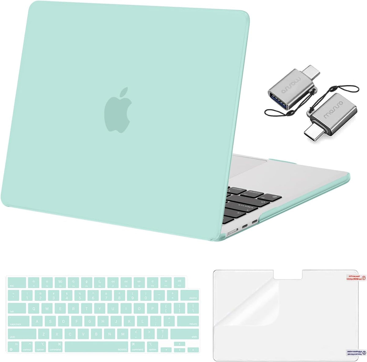 MOSISO Compatible with MacBook Air 13 inch Case M2-M5 2022-2026 A3449 A3240 A3113 A2681, 3 in 1 Heavy Duty Crack Resistant Hard Case with TPU Bumper