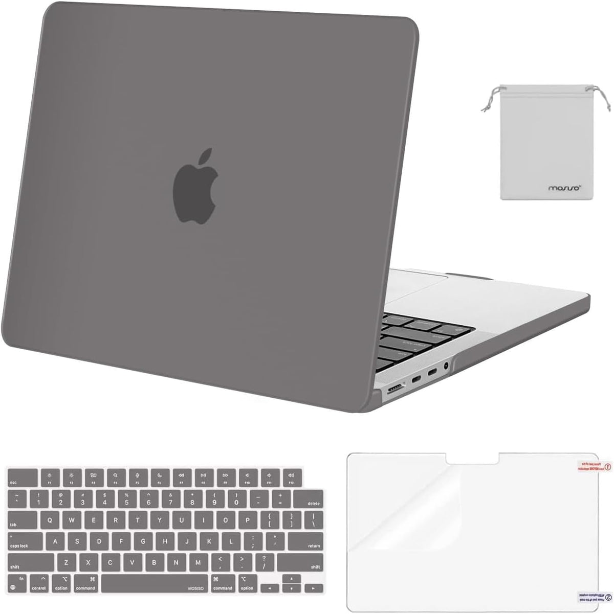 MOSISO Compatible with MacBook Pro 14 inch Case M5-M1 2026-2021 A3427 A3426 A3434 A3112 A3185 A3401 A2918 A2992 A2779 A2442,Hard Case&Keyboard Skin&ScreenFilm&Pouch
