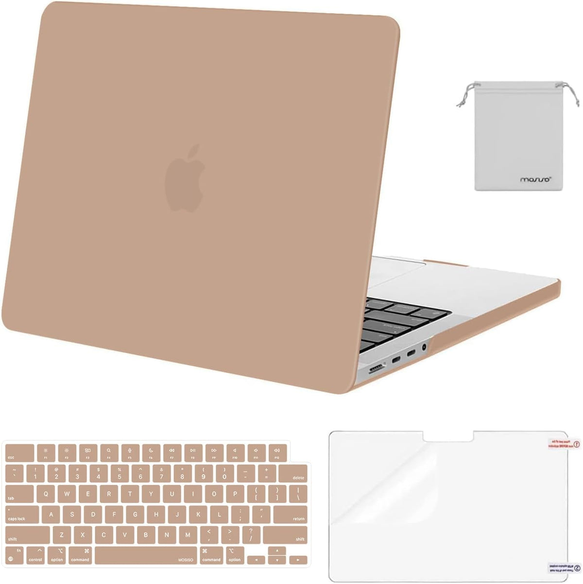MOSISO Compatible with MacBook Pro 14 inch Case M5-M1 2026-2021 A3427 A3426 A3434 A3112 A3185 A3401 A2918 A2992 A2779 A2442,Hard Case&Keyboard Skin&ScreenFilm&Pouch