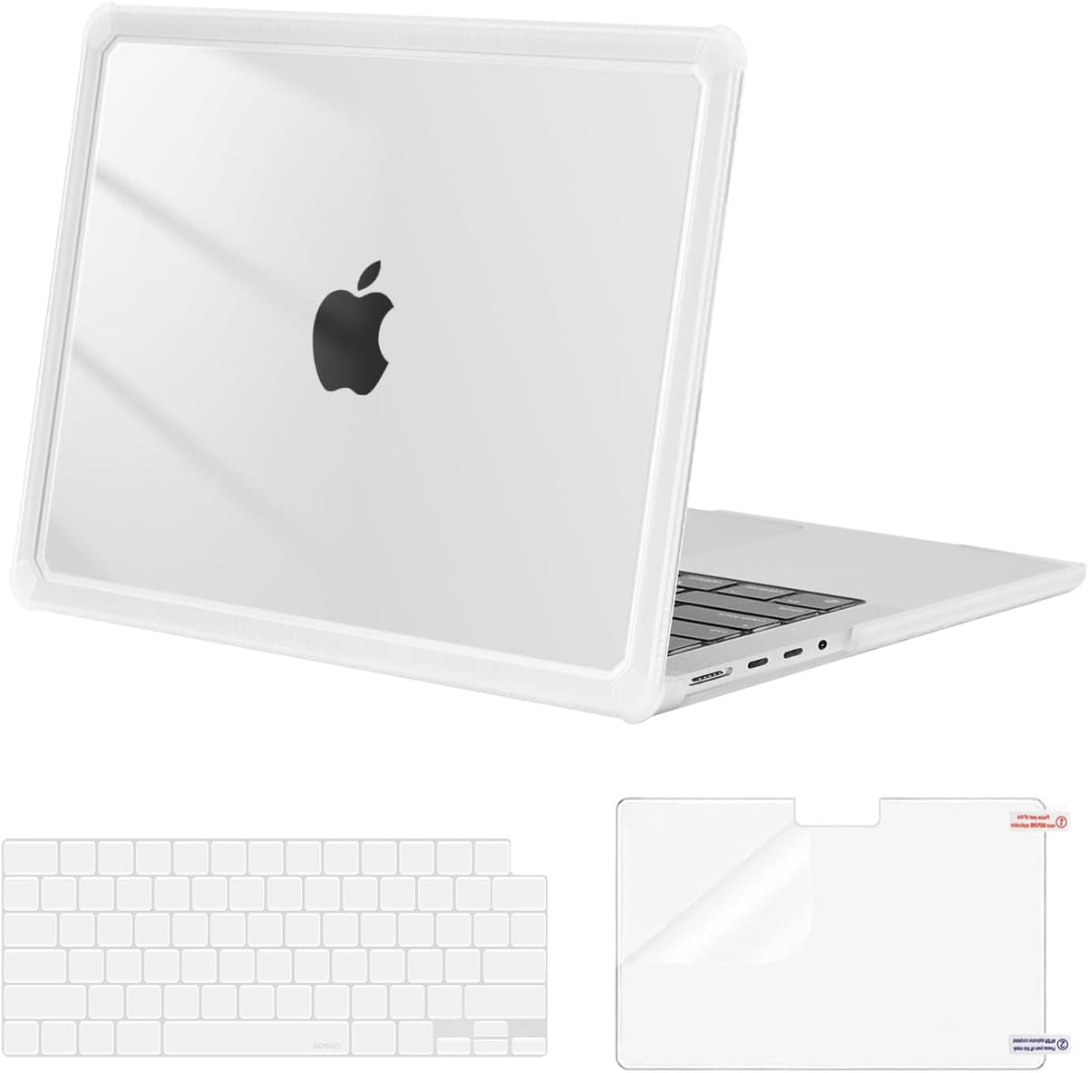 MOSISO Compatible with MacBook Pro 14 inch Case 2021-2026 M5-M1, 3 in 1 Kit Anti-Crack, Shockproof, Scratch-Resistant Slim Hard Shell with TPU Bumper