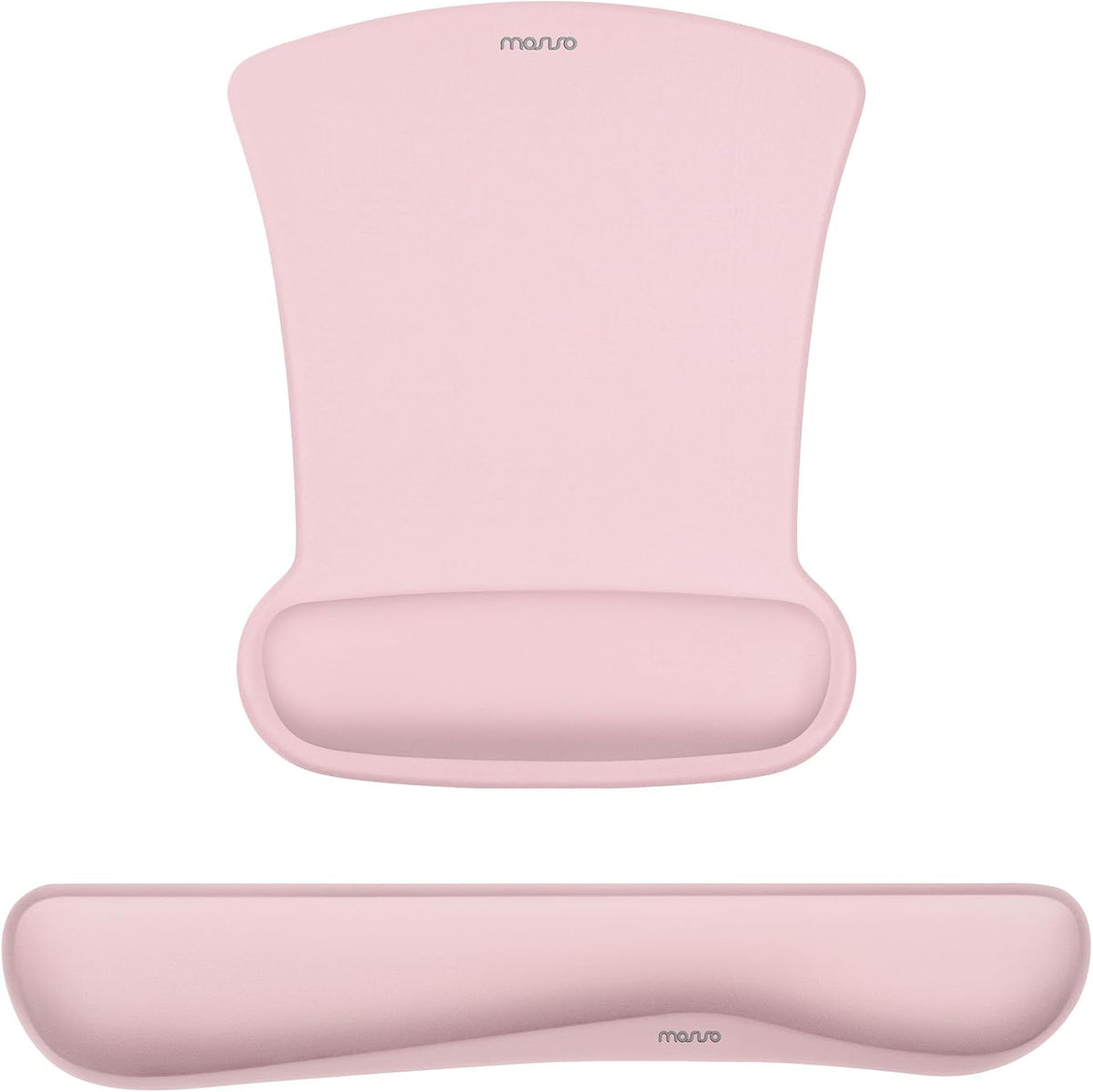 MOSISO Light‑Purple Ergonomic Memory‑Foam Keyboard & Mouse Wrist Rest Set, Non‑Slip Wrist Support Pads for Office Gaming Home Workspace