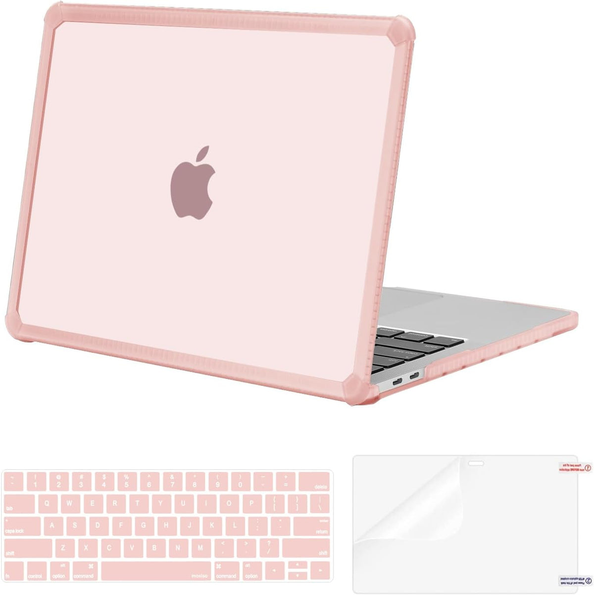 MOSISO Crack-Resistant Cover for MacBook Pro 13 inch Case 2016-2026 M2/M1, Shockproof Heavy Duty Shell with TPU Bumper, Keyboard Cover & Screen Film