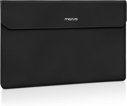 MOSISO Portable Monitor Case Sleeve 16.1 inch, Carrying Case for Most 15.6-16.1 inch Portable Travel Display Monitor Laptop, PU Leather Laptop Display Bag with Front Pocket