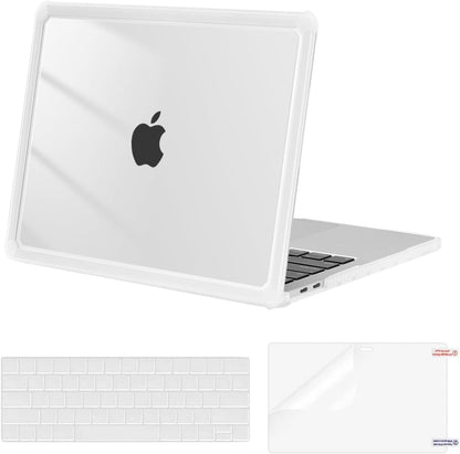 MOSISO Crack-Resistant Cover for MacBook Pro 13 inch Case 2016-2026 M2/M1, Shockproof Heavy Duty Shell with TPU Bumper, Keyboard Cover & Screen Film