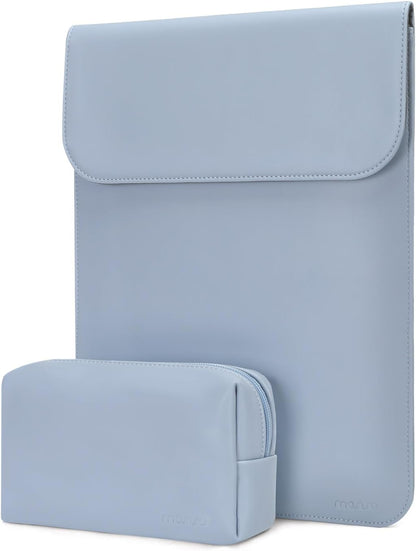MOSISO Faux Suede Magnetic Laptop Sleeve 2-in-1 Kit with Matching Accessory Pouch, Fits 13–13.3 Inch MacBook Neo Air Pro Notebook