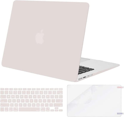 MOSISO Compatible with MacBook Air 13 inch Case (Models: A1369 & A1466, Older Version 2010-2017 Release), Protective Plastic Hard Shell Case & Keyboard Cover & Screen Protector, Black mysite