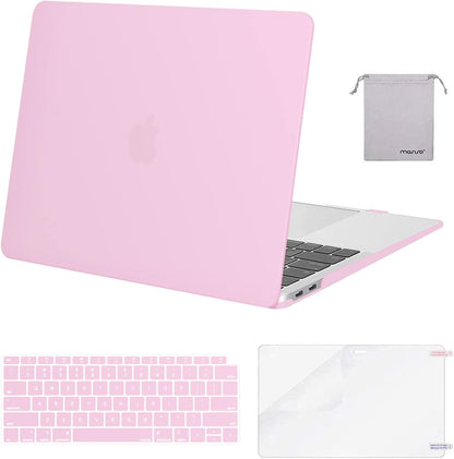 MOSISO Compatible with MacBook Air 13 inch Case M1 2018-2021 A2337 A2179 A1932, Protective Hard Shell & Keyboard Cover & Screen Film & Pouch