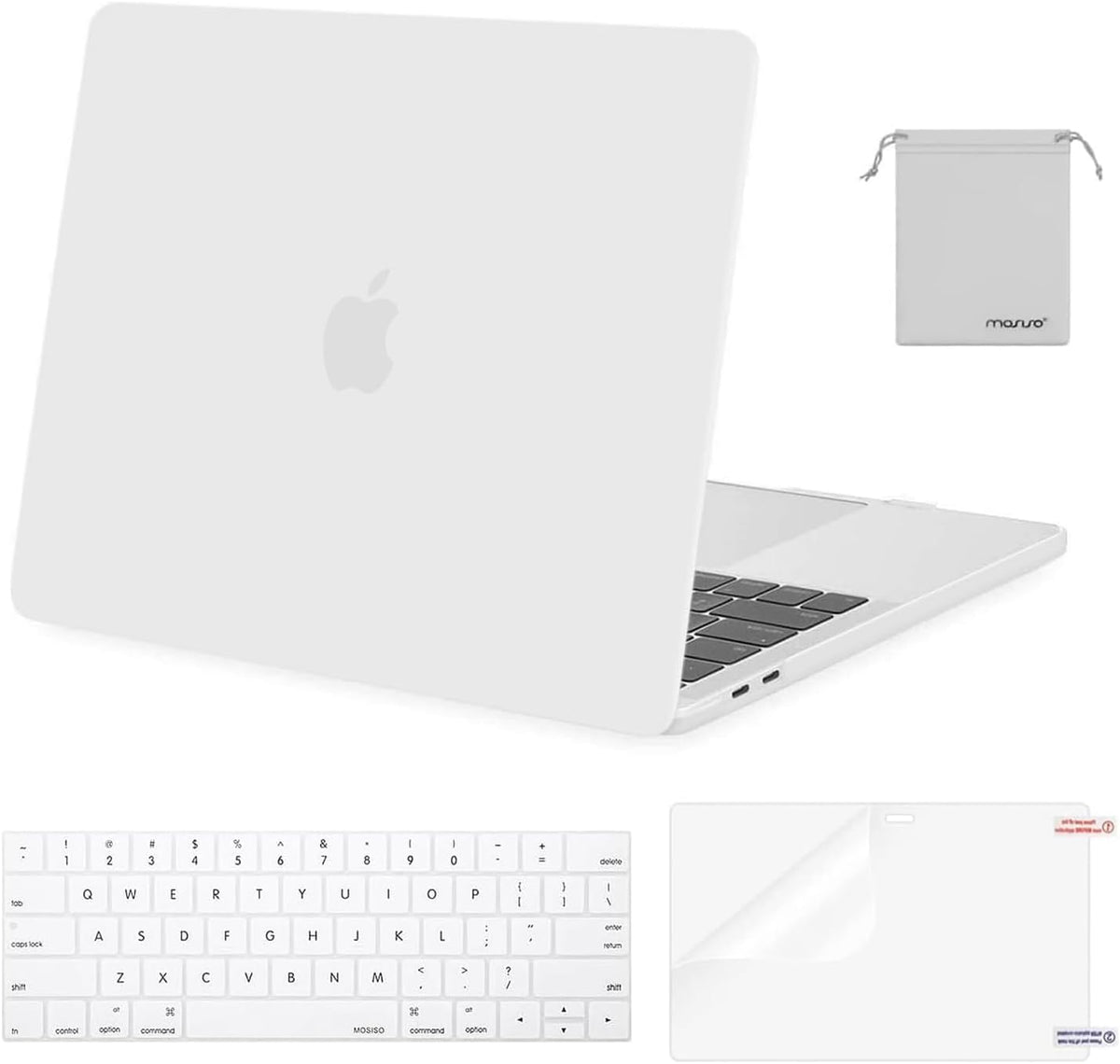 MOSISO Compatible with MacBook Pro 13 inch Case M2/M1 2016-2026 A2338 A2251 A2289 A2159 A1989 A1708 A1706,Plastic Hard Shell&Keyboard Cover&Screen Film&Storage Bag