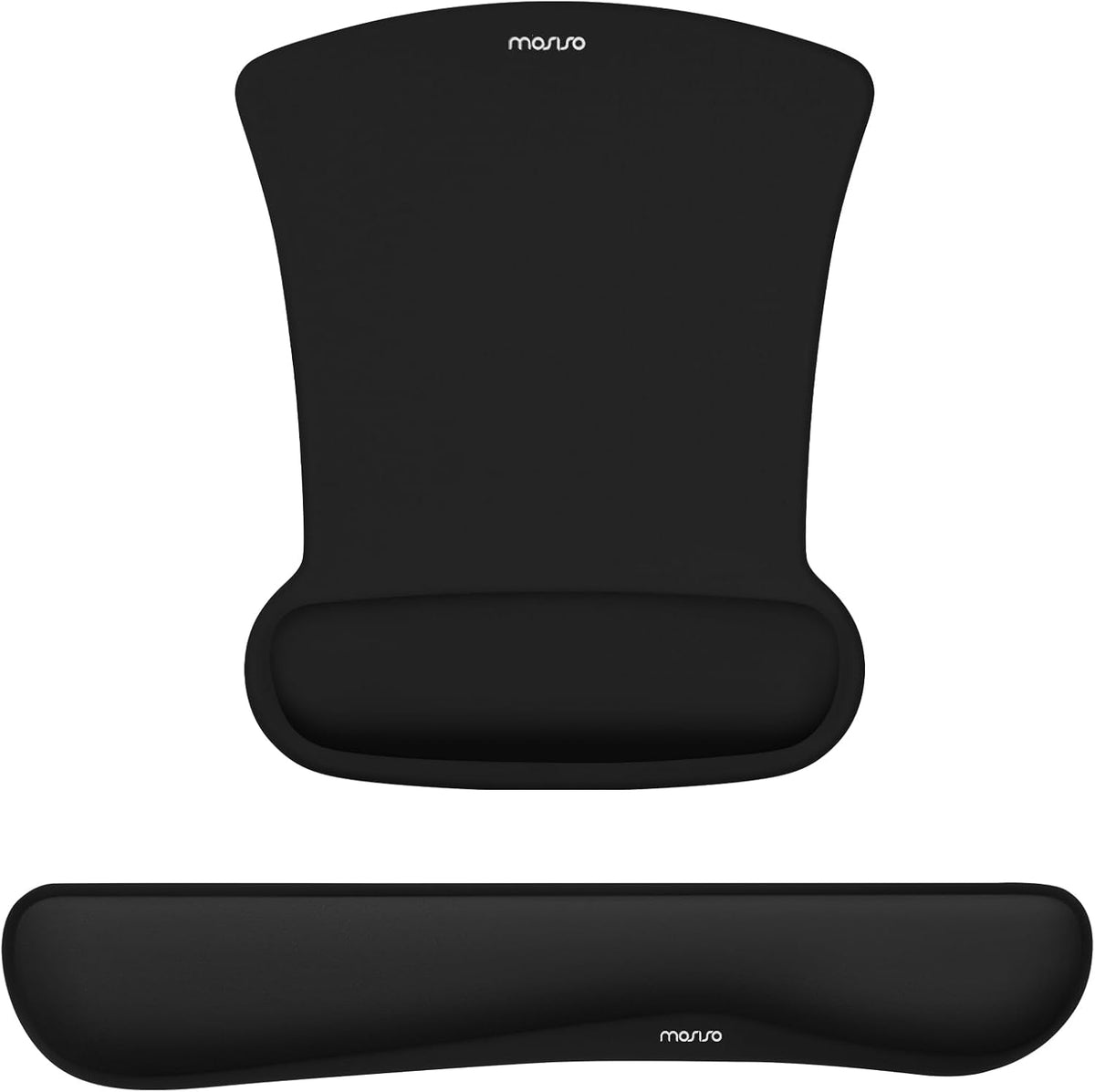 MOSISO Light‑Purple Ergonomic Memory‑Foam Keyboard & Mouse Wrist Rest Set, Non‑Slip Wrist Support Pads for Office Gaming Home Workspace