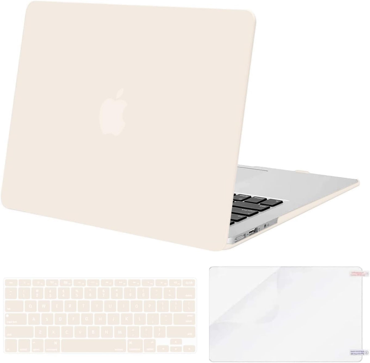 MOSISO Compatible with MacBook Air 13 inch Case (Models: A1369 & A1466, Older Version 2010-2017 Release), Protective Plastic Hard Shell Case & Keyboard Cover & Screen Protector, Black mysite