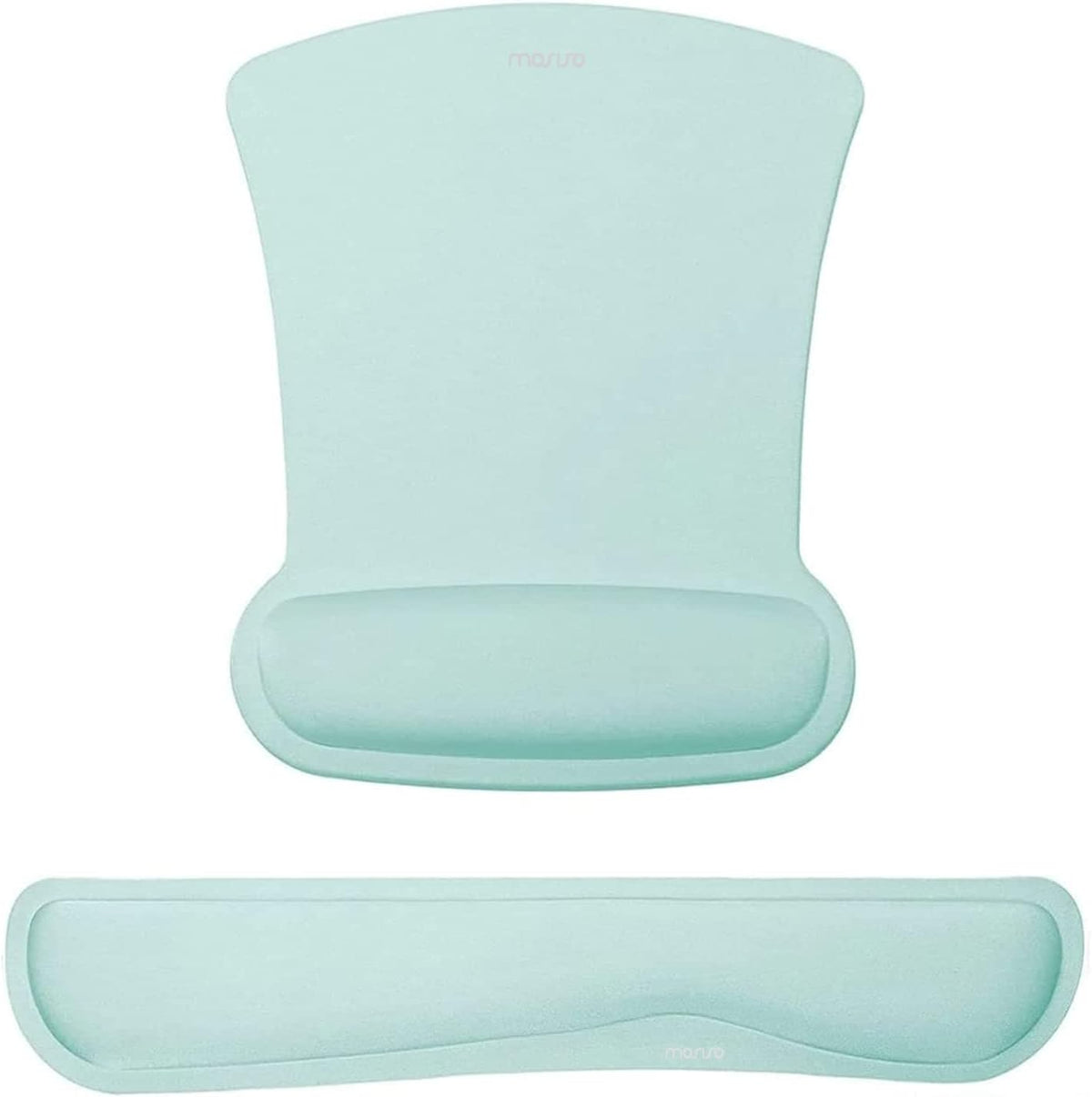MOSISO Light‑Purple Ergonomic Memory‑Foam Keyboard & Mouse Wrist Rest Set, Non‑Slip Wrist Support Pads for Office Gaming Home Workspace