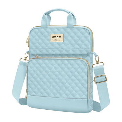 MOSISO Diamond‑Quilted Crossbody Tablet Bag,11‑Inch &12.9‑13‑Inch, Dual‑Front‑Pockets with Detachable Shoulder‑Strap