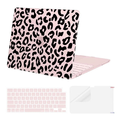 MOSISO Leopard Grain Hard Case for MacBook Neo 13 inch 2026 A3404, 3 in 1 Crack-Resistant Protective Hard Shell, Keyboard Cover & Screen Protector