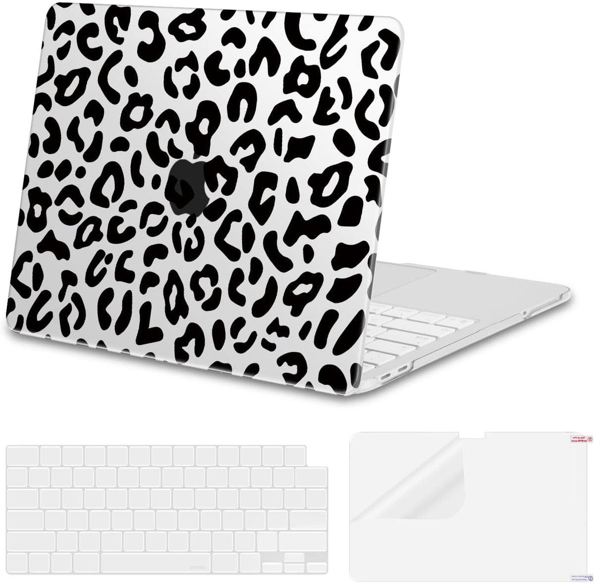 MOSISO Leopard Grain Hard Case Compatible with MacBook Neo 13 inch 2026 Release Model A3404, 3 in 1 Crack-Resistant Protective Hard Shell Case&Keyboard Cover&Screen Protector, Black mysite