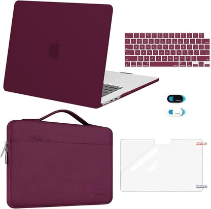 MOSISO Compatible with MacBook Air 13 inch Case M2-M5 2022-2026 A3449 A3240 A3113 A2681, Hard Shell, Sleeve Bag, Keyboard Skin, Webcam Cover & Screen Film