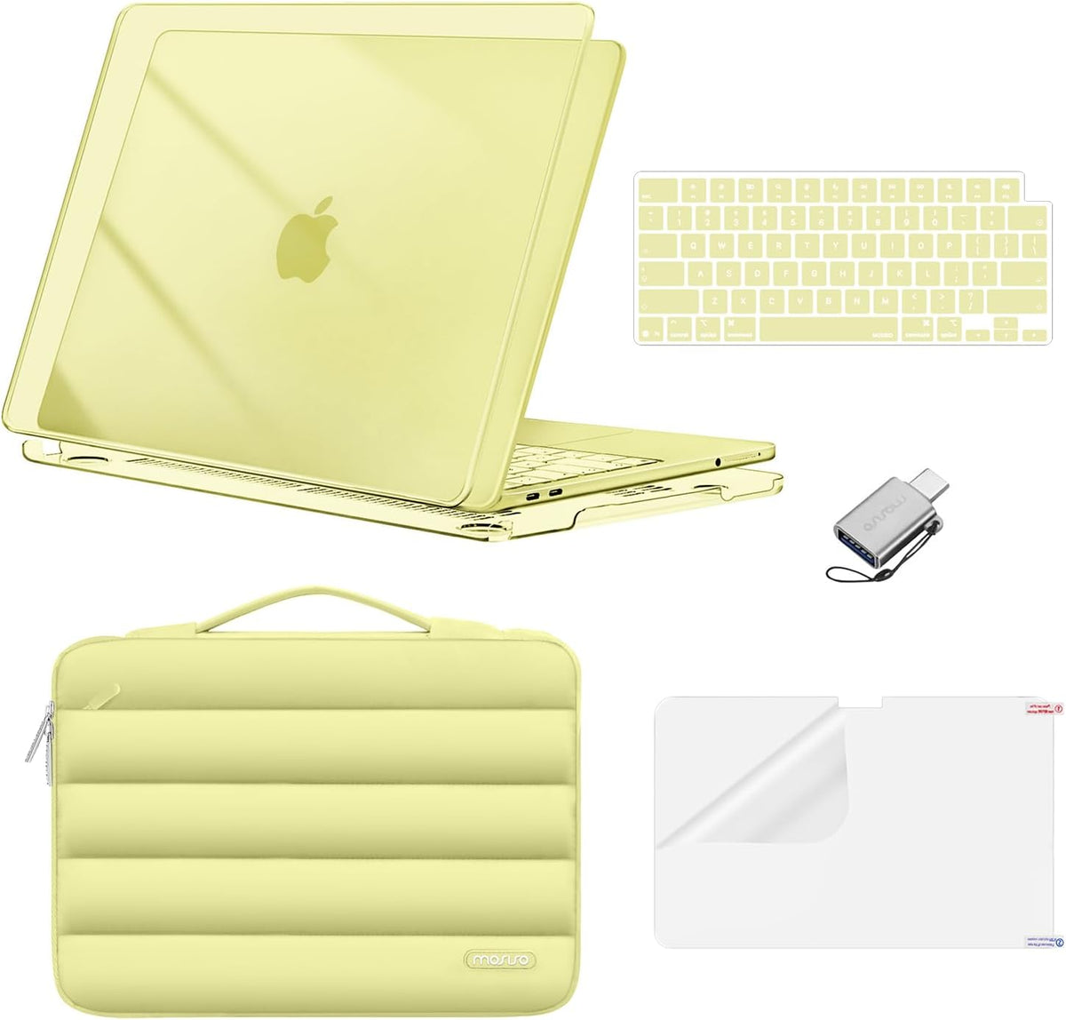 MOSISO Compatible with MacBook Neo Case 13 inch 2026 Release Model A3404 with A18 Pro Chip, Scratch-Resistant Protective Hard Shell&Puffy Sleeve Bag&Keyboard Skin&Screen Film&Type C
