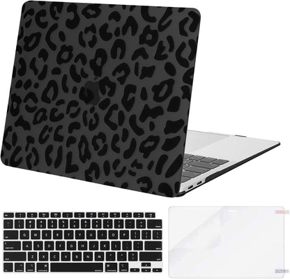 MOSISO Compatible with MacBook Air 13 inch Case Retina Display, Plastic Leopard Grain Hard Shell Case&Keyboard Cover&Screen Protector
