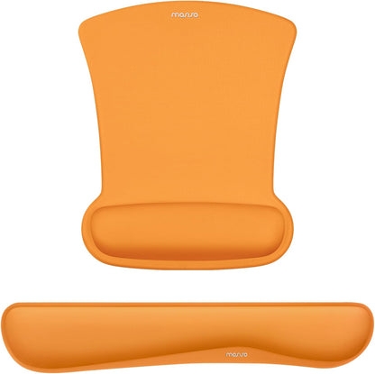 MOSISO Light‑Purple Ergonomic Memory‑Foam Keyboard & Mouse Wrist Rest Set, Non‑Slip Wrist Support Pads for Office Gaming Home Workspace