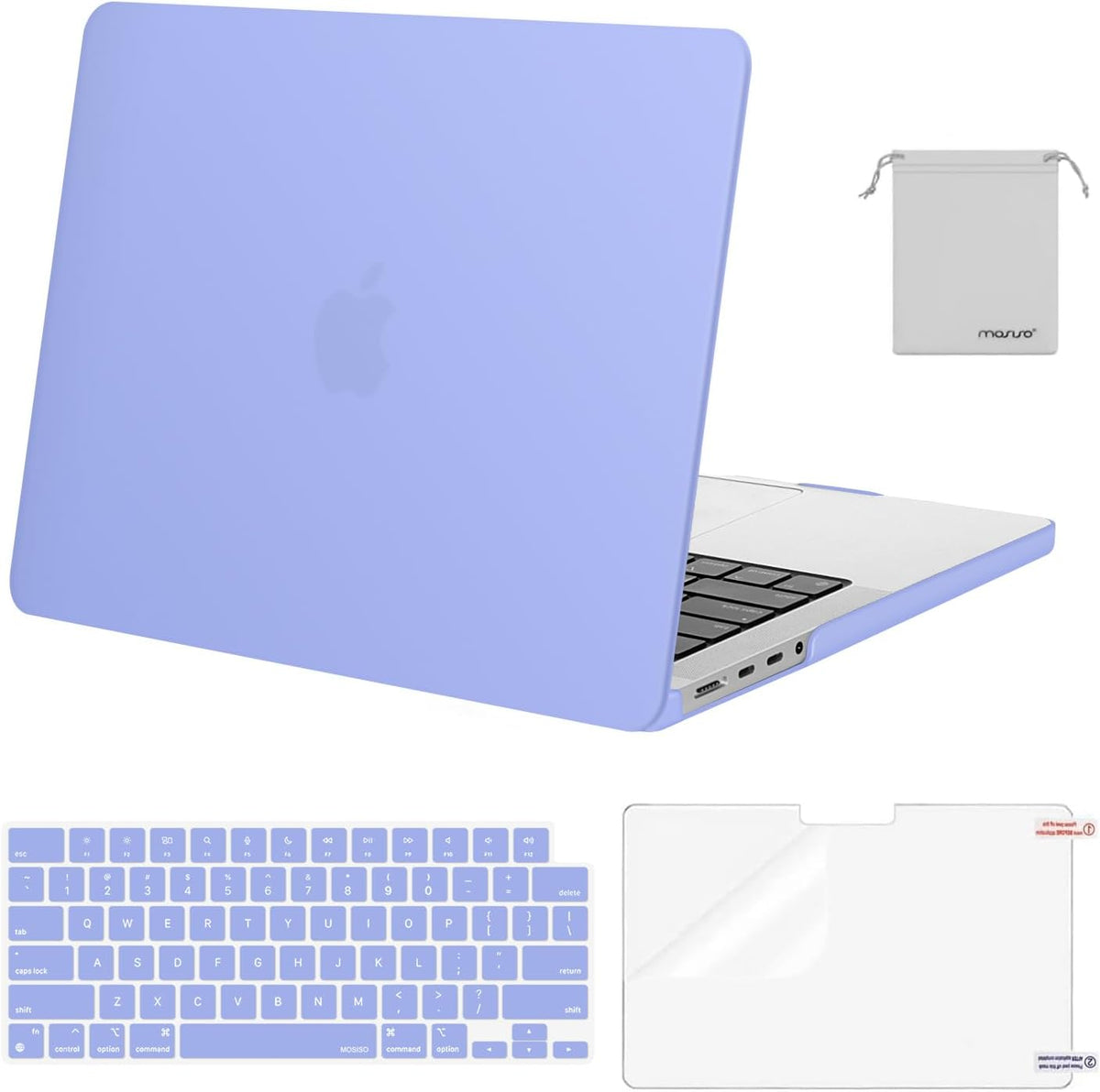 MOSISO Compatible with MacBook Pro 14 inch Case M5-M1 2026-2021 A3427 A3426 A3434 A3112 A3185 A3401 A2918 A2992 A2779 A2442,Hard Case&Keyboard Skin&ScreenFilm&Pouch