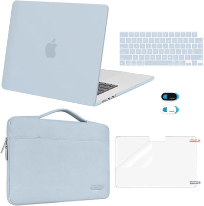 MOSISO Compatible with MacBook Air 13 inch Case M2-M5 2022-2026 A3449 A3240 A3113 A2681, Hard Shell, Sleeve Bag, Keyboard Skin, Webcam Cover & Screen Film