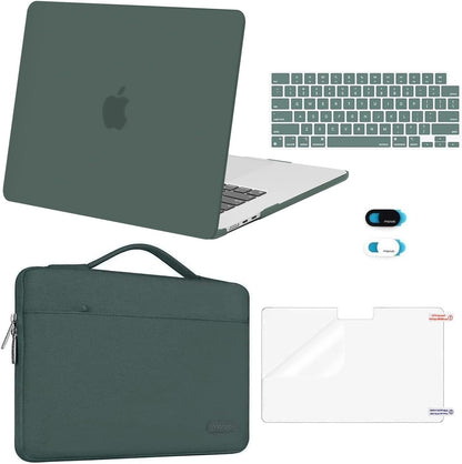MOSISO Compatible with MacBook Air 13 inch Case M2-M5 2022-2026 A3449 A3240 A3113 A2681, Hard Shell, Sleeve Bag, Keyboard Skin, Webcam Cover & Screen Film