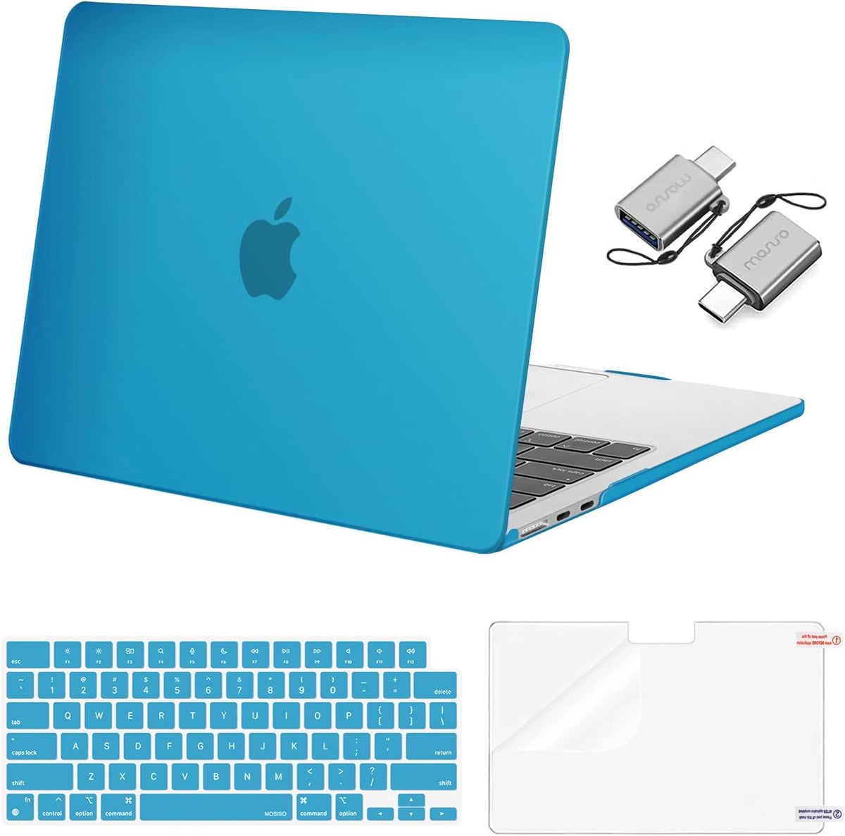 MOSISO Compatible with MacBook Air 13 inch Case M2-M5 2022-2026 A3449 A3240 A3113 A2681, 3 in 1 Heavy Duty Crack Resistant Hard Case with TPU Bumper