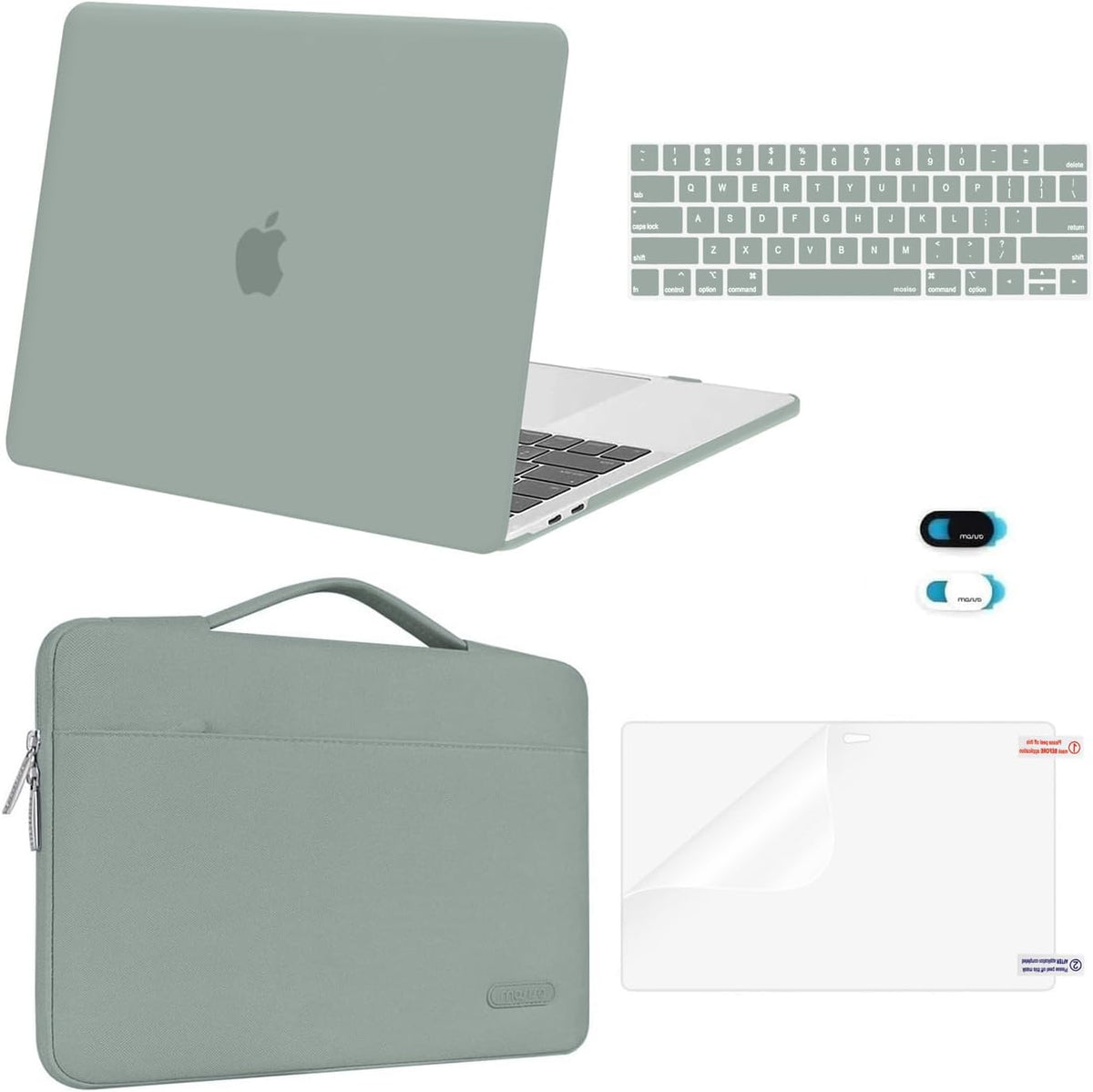 MOSISO Compatible with MacBook Pro 13 inch Case M2/M1 2026-2016 A2338 A2251 A2289 A2159 A1989 A1708 A1706, Plastic Hard Case&Bag&Keyboard Skin&Webcam Cover&Screen Protector