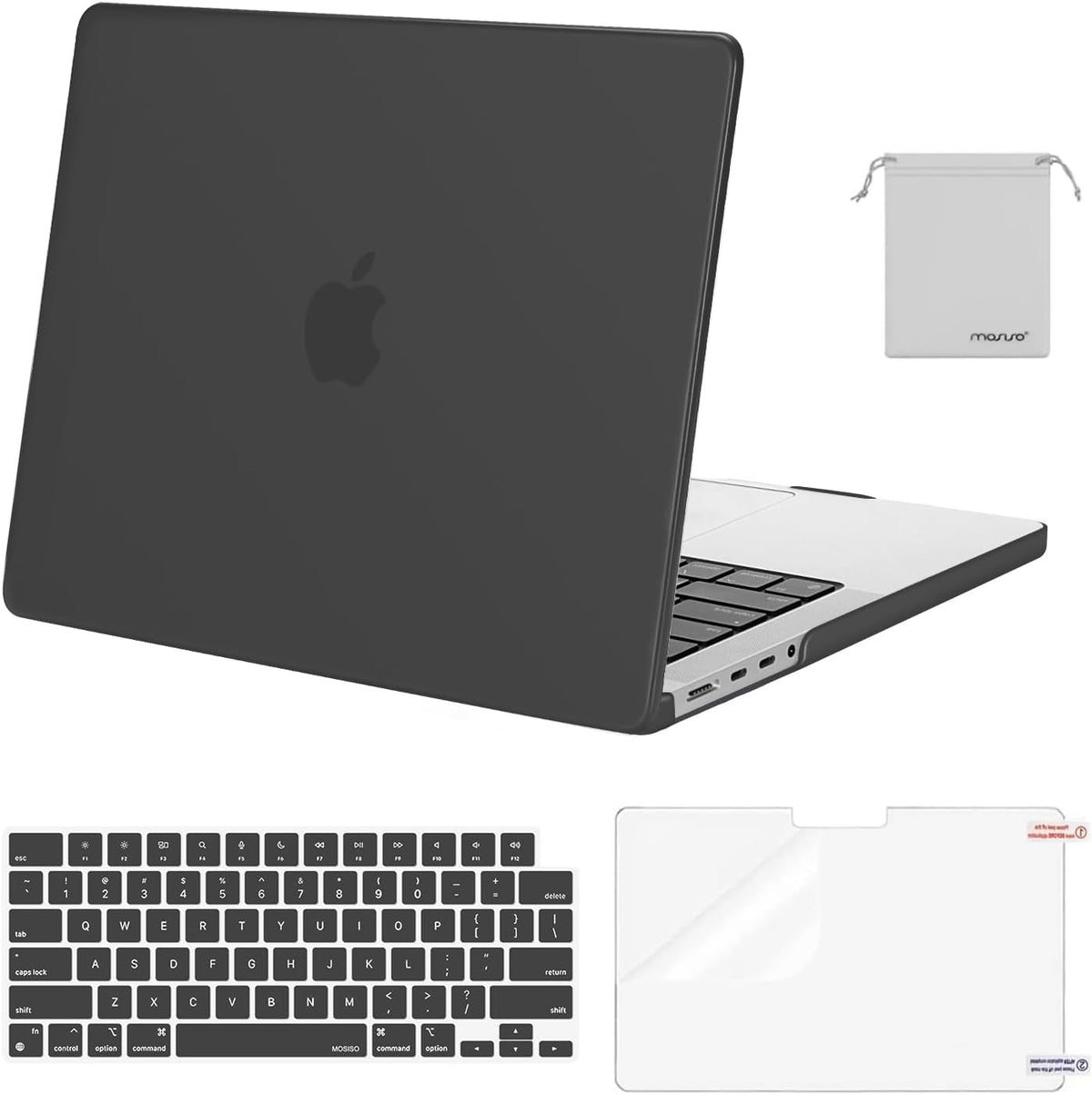 MOSISO Compatible with MacBook Pro 14 inch Case M5-M1 2026-2021 A3427 A3426 A3434 A3112 A3185 A3401 A2918 A2992 A2779 A2442,Hard Case&Keyboard Skin&ScreenFilm&Pouch