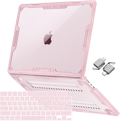 MOSISO MacBook Air 13 inch Case M2-M5 2022-2026 A2681 A3113 A3240 A3449, 3-in-1 Kit Heavy Duty Hard Case with TPU Bumper