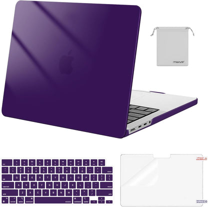 MOSISO Compatible with MacBook Pro 14 inch Case M5-M1 2026-2021 A3427 A3426 A3434 A3112 A3185 A3401 A2918 A2992 A2779 A2442,Hard Case&Keyboard Skin&ScreenFilm&Pouch