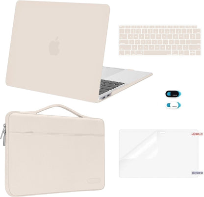 MOSISO for MacBook Air 13 inch Case M1 2018-2020 A2337 A2179 A1932 Retina Display, Plastic Hard Shell, Bag, Keyboard Skin, Webcam Cover & Screen Film