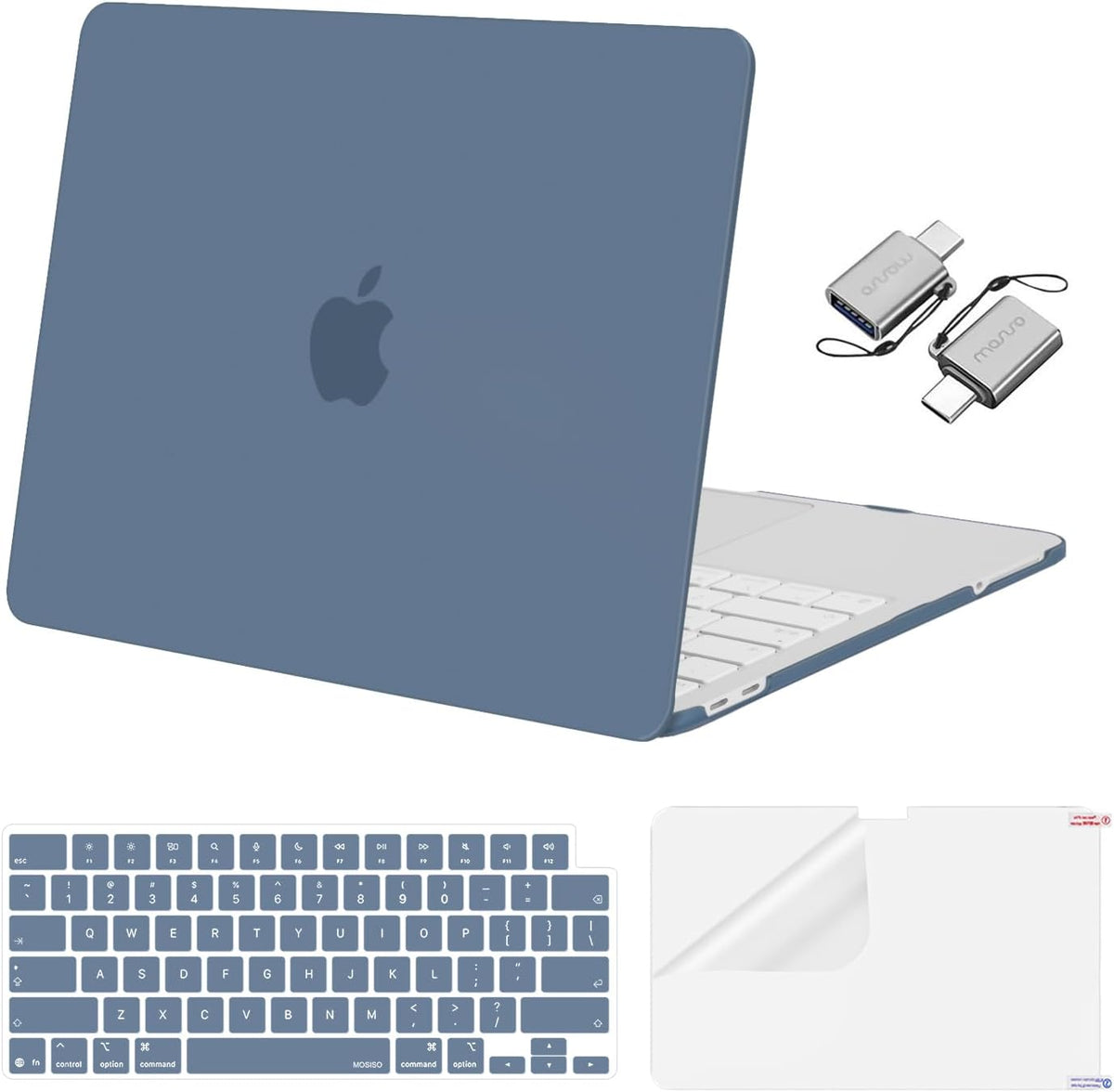 MOSISO Crack-Resistant Cover for MacBook Neo Case 13 inch 2026 A3404 A18 Pro, Protective Hard Shell, Keyboard Cover, Screen Film & Type-C