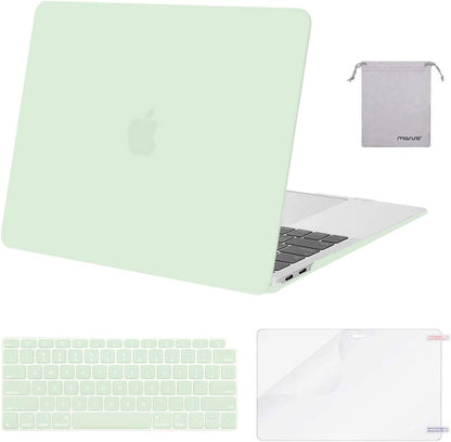 MOSISO Compatible with MacBook Air 13 inch Case M1 2018-2021 A2337 A2179 A1932, Protective Hard Shell & Keyboard Cover & Screen Film & Pouch
