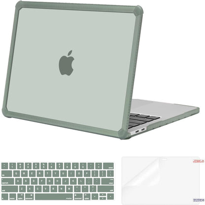 MOSISO Crack-Resistant Cover for MacBook Pro 13 inch Case 2016-2026 M2/M1, Shockproof Heavy Duty Shell with TPU Bumper, Keyboard Cover & Screen Film