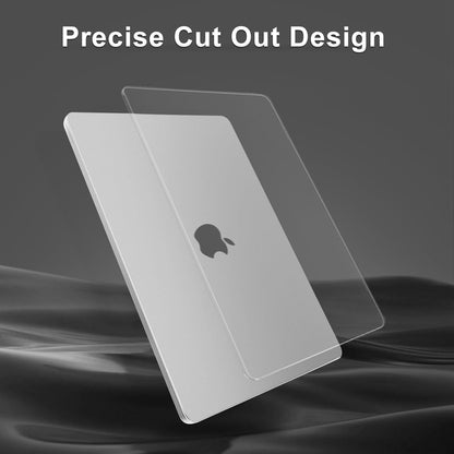 MOSISO Compatible with MacBook Air 15 inch Case 2025 2024 2023 Release M4 A3241 M3 A3114 M2 A2941, Ultra-Thin Natural Original Color Plastic Hard Shell Case & Keyboard Cover & Type C, Frost Clear