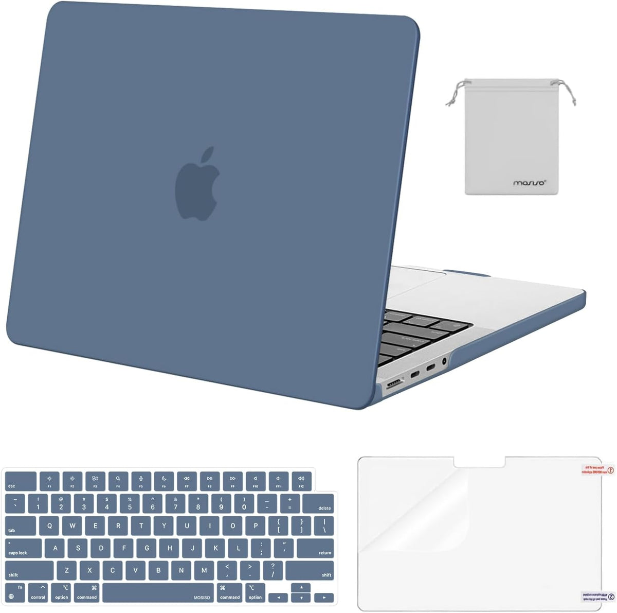 MOSISO Compatible with MacBook Pro 14 inch Case M5-M1 2026-2021 A3427 A3426 A3434 A3112 A3185 A3401 A2918 A2992 A2779 A2442,Hard Case&Keyboard Skin&ScreenFilm&Pouch