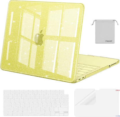 MOSISO Sparkly Glitter Case Compatible with MacBook Neo Case 13 inch 2026 | Model A3404 with A18 Pro Chip, Crack‑Resistant Protective Hard Shell Case&Keyboard Cover&ScreenFilm&Pouch