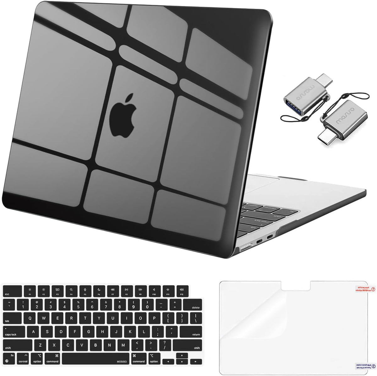 MOSISO Compatible with MacBook Air 13 inch Case M2-M5 2022-2026 A3449 A3240 A3113 A2681, 3 in 1 Heavy Duty Crack Resistant Hard Case with TPU Bumper